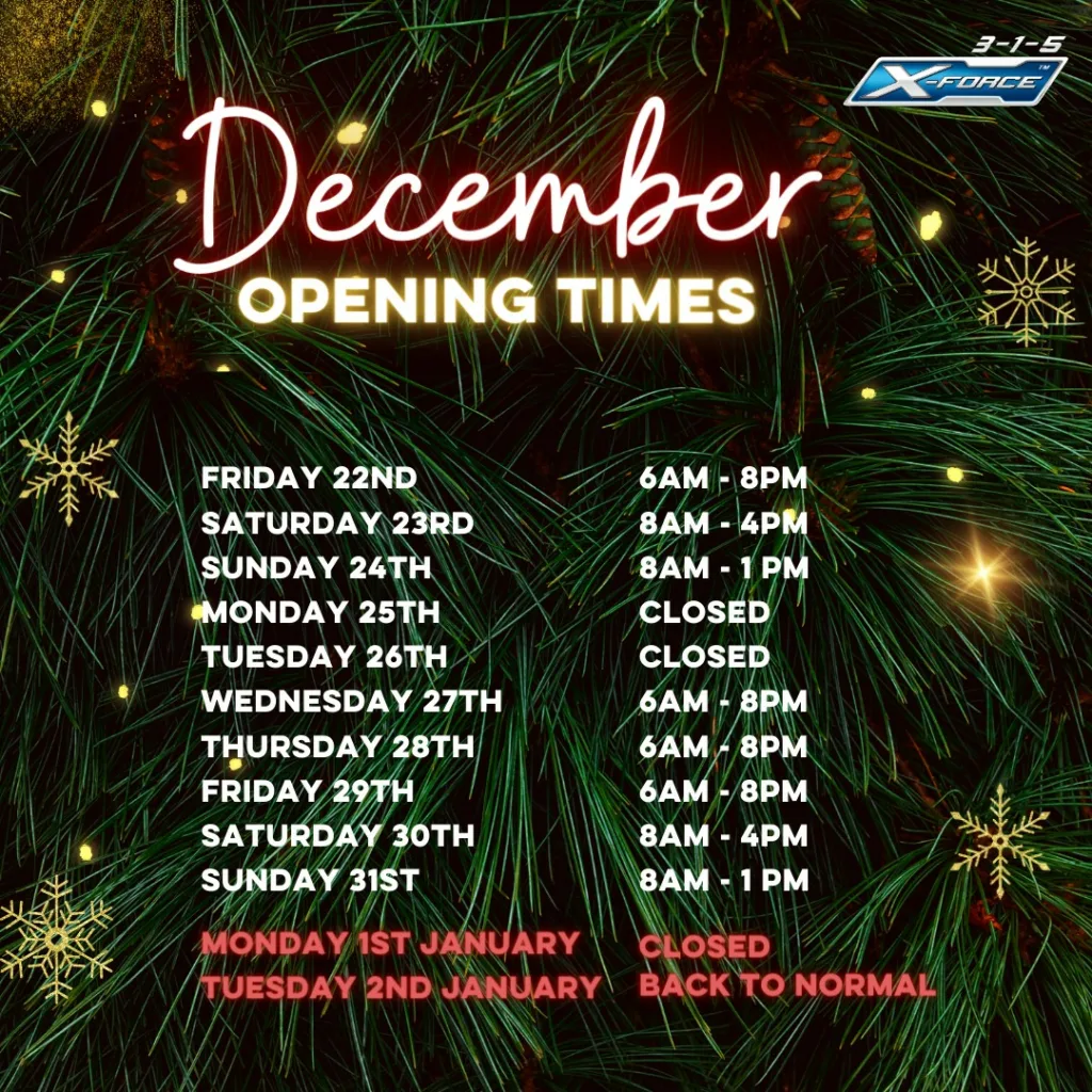 Christmas Opening Times